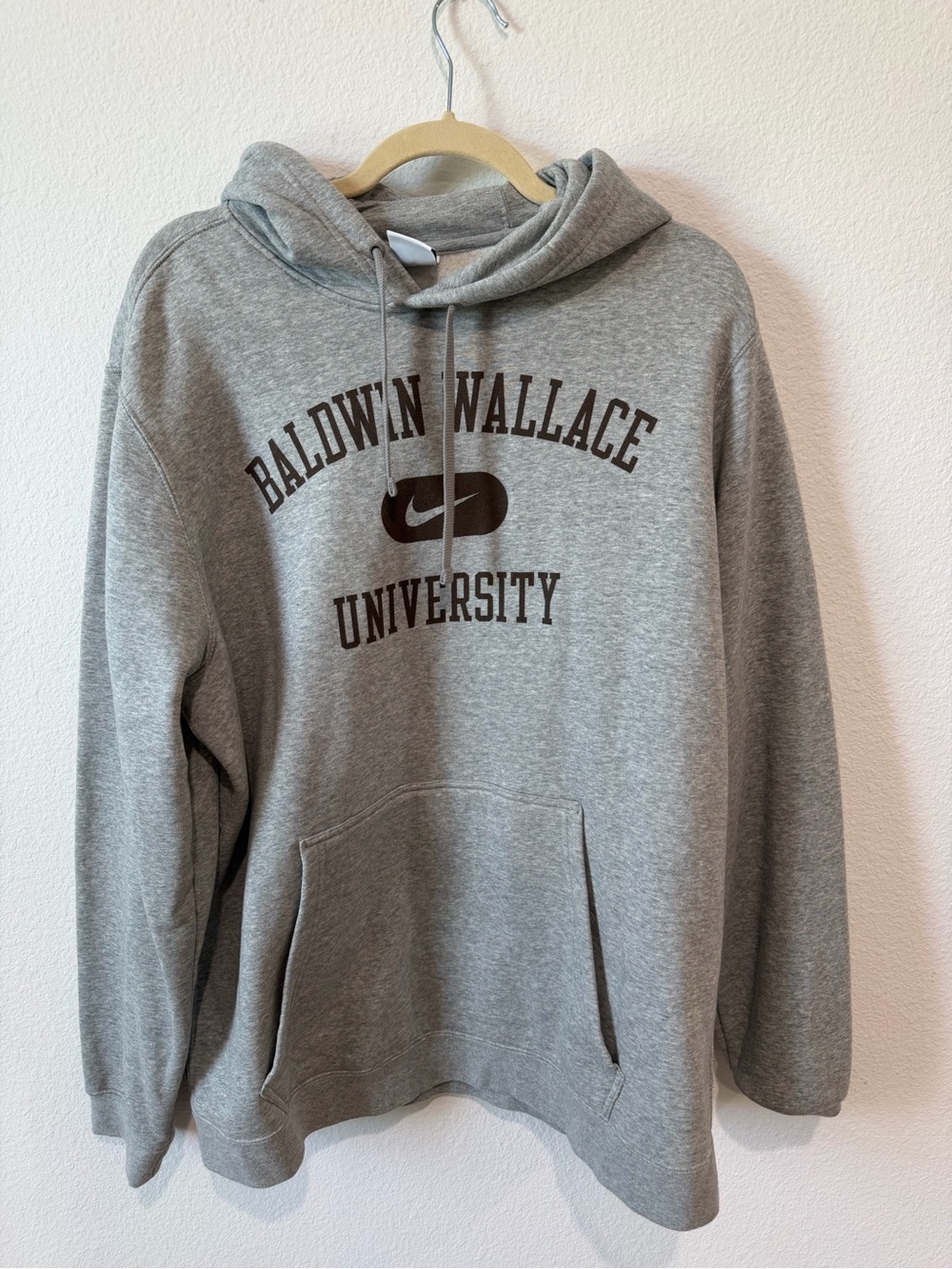 Nike Gray Baldwin Wallace University Pullover Hoodie